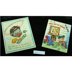 Two Vintage Black Americana Greeting Cards