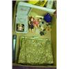 Image 1 : Lot Of Misc. Collectibles - Mini Perfume Bottles, 2 Celluloid Dolls, Gold Purse, Etc.