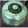 Image 1 : Chrome Cake Cover With Glass Plate