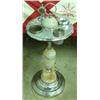 Image 1 : Chrome And Marble Lighted Smoke Stand