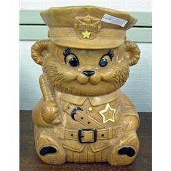 Twin Winton Police Bear Cookie Jar