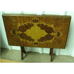 Folding Table With Faux Inlaid Top