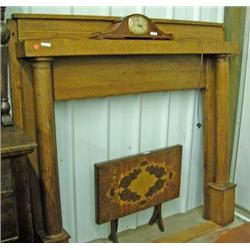 Oak Fireplace Surround With Columns And Mantle
