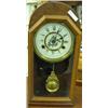 Image 1 : 8 Day Mantle Clock In Walnut Case By Jerome And Co.
