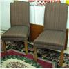 Image 1 : Set Of 4 Upholstered Straight Back Dining Chairs