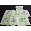 Image 1 : Seven Vintage Black Americana Days Of The Week Embroidered Dish Towels