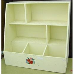 Painted Wooden Kitchen Utensil And Display Rack