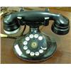 Image 1 : Western Electric Rotary Dial Telephone - Black Metal Base And Bakelite Receiver