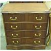 Image 1 : Four Drawer Mahogany Chest With Serpentine Front