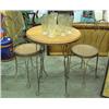 Image 1 : Three Piece Oak Ice Cream Set - Table And 2 Chairs