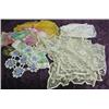 Image 1 : Lot Of Crocheted And Embroidered Doilies And Scarves (20 Pieces)
