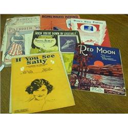 Sheet Music, Over 50 Pieces - Patriotic, Military, Black Americana And Western