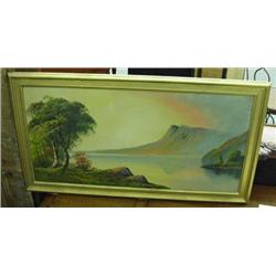 2 Art Works - ' On Dreamlands Border' By Bessie Pease Guttman And Oil Of Lake Scene
