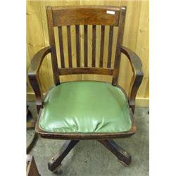 Oak Swivel Office Chair