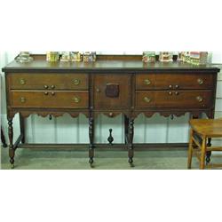 Buffet In The Adam Period Style, 4 Drawers And Center Door