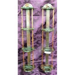 Two Wall Mount Cup And Saucer Racks