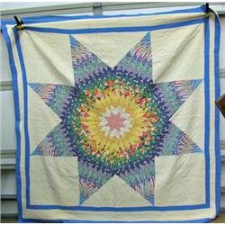 Vintage Quilt - Lonestar Design, Hand Quilted, Banded Border