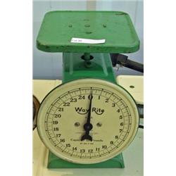 Vintage Green Metal Way Rite Scales
