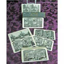 Set Of 50 Stereopticon Cards, ' A Trip Through Sears Roebuck And Co', With Box