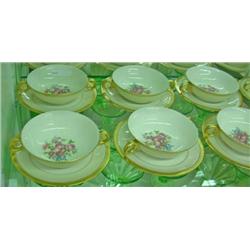 Eight Cream Soup Bowls With Saucers By T. Haviland - Winfield Pattern