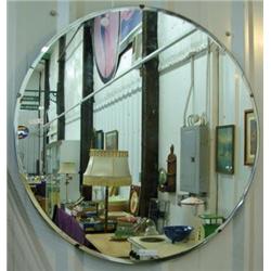 Vintage Round Beveled Mirror