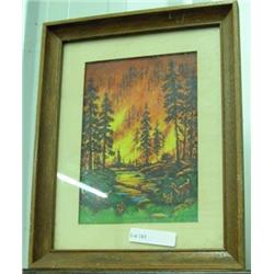 Motion Lamp Depicting Forest Fire