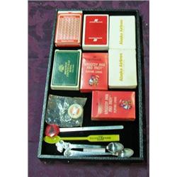 Misc. Advertising - Playing Cards For Western Airlines, United, Alaska Air, Etc. And Gulf Key Ring, 