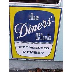 Sign - The Diners Club Double Sided Metal Sign