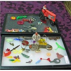 Collectible Toys - Cracker Jack Toys, Miniatures, 2 Toy Egg Beaters And Auburn Rubber Tractor