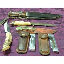 Lot Of Hunting Knives - Schrade, Sharp, Etc.