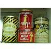 Image 1 : 5 Advertising Tins - 2, 3lb Caswell Coffee, 1lb Golden West, 2lb Hills Bros., And Hickory Pipe Tobac