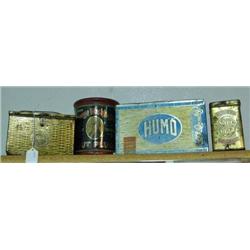 4 Tobacco Tins - D W Co. Special Cigar, Humo, Geo. Washington And Patterson's Seal