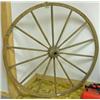 Image 1 : Wooden Wagon Wheel, Hub Is Wood