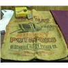 Image 1 : Advertising Lot: 4 Burlap Sacks - Western Potatoes, Hoody's Peanuts, Silk Hat Potatoes And Owl Potat