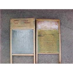 2 Primitive Washboards & Lovell Wringer