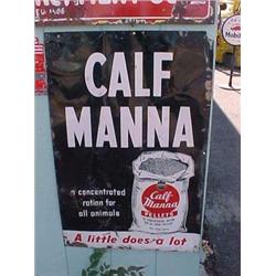 Advertising Sign: Calf Manna, Tin 23 X 36