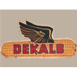 Advertising Sign: Dekalb, Masonite Corn Cob With Wings, 31 X 16
