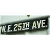 Image 1 : Portland Street Sign, NE 25th Ave, Porcelain 1948