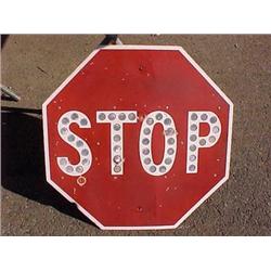 Stop Sign With Reflectors