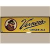 Image 1 : Advertising Sign: Vernon's Ginger Ale, Script Lettering With The Elf, Metal, Self Framing, 10 X 30