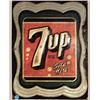 Image 1 : Advertising Sign: 7-up Sold Here, Embossed Metal, 13 X 18