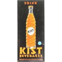 Advertising Sign; Drink Kist Beverages, Metal With Embossed Bottle, 6 X 13