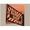 Image 2 : Advertising Sign; Barber Shop - Porcelain, Double Sided Flange, 24 X 12