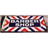 Image 1 : Advertising Sign; Barber Shop - Porcelain Double Sided Flange, 24 X 12