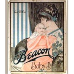 Advertising Sign; Beacon Baby Bags - Cardboard Of Mother With Baby, 22 X 28