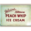 Image 1 : Advertising Sign; Biltmore Ice Cream, Delicious Peach Whip - Cardboard 14 X 21