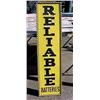 Image 1 : Advertising Sign; Reliable Batteries, Metal Self Framing, Vertical 14 X 54