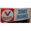 Image 1 : Advertising Sign; Valvoline Motor Oil Service Entrance - Metal Partially Embossed, 14 1/2 X 11 1/2