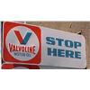 Image 1 : Advertising Sign; Valvoline Motor Oil Service Entrance - Metal Partially Embossed, 14 1/2 X 11 1/2
