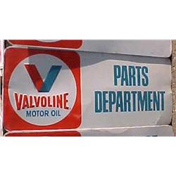 Advertising Sign; Valvoline Motor Oil Service Entrance - Metal Partially Embossed, 14 1/2 X 11 1/2